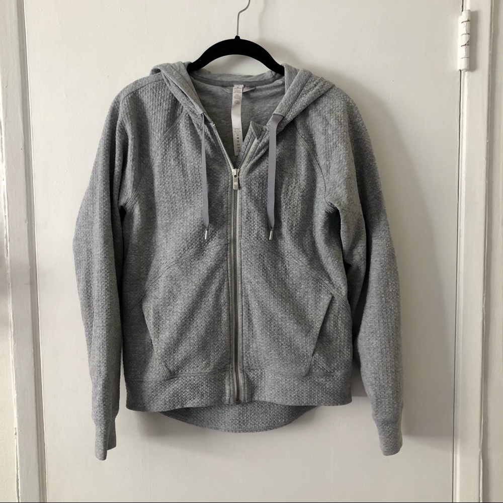 Gray Textured Lululemon Jacket/Sweatshirt
